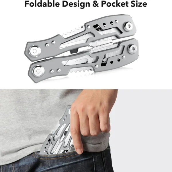 Fnagfo Multi-purpose Folding Pliers with Knives and Scissors - Image 4