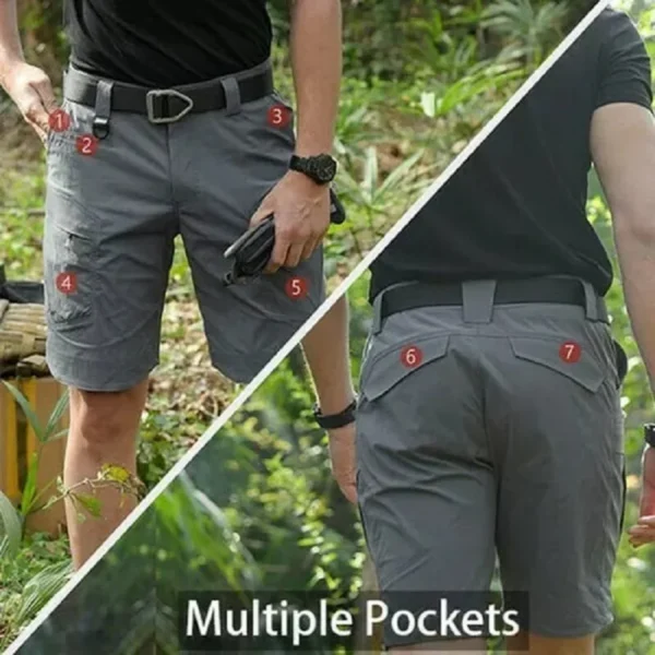 Trekking Men's Multi Pocket Waterproof Cargo Shorts - Image 4