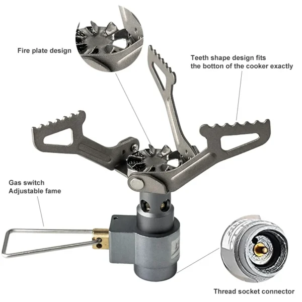 BRS-3000T Mini Titanium Gas Burner 25g - Image 2